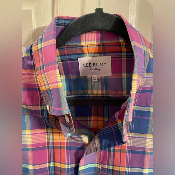 Men’s 15.5 Ledbury madras button down - Picture 2 of 4